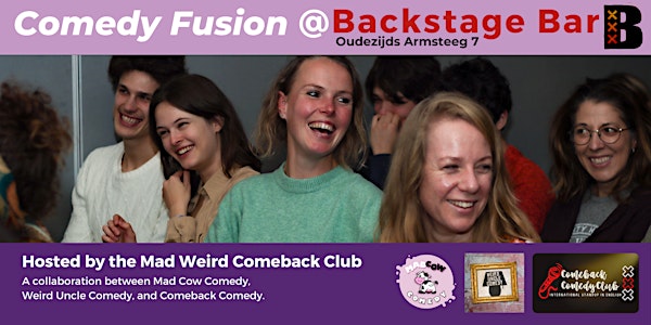 Comedy Fusion open-mic at Backstage Bar