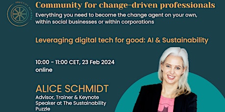 Leveraging digital tech for good: AI & Sustainability primary image