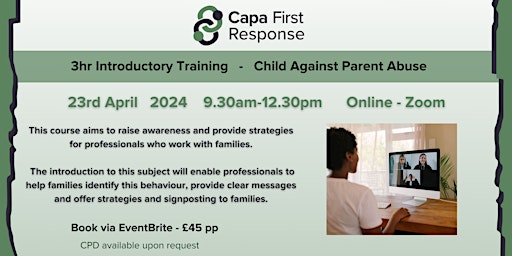 3-hr Introductory Training on children using harmful behaviours to a parent primary image