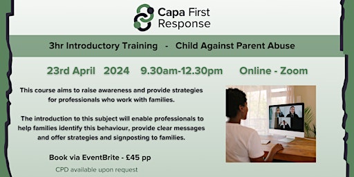 Hauptbild für 3-hr Introductory Training on children using harmful behaviours to a parent