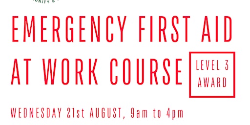 Emergency First Aid at Work Course (RQF) primary image
