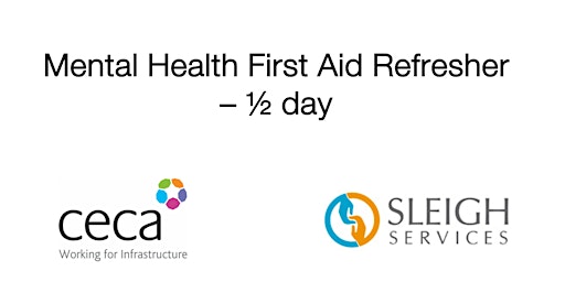 Primaire afbeelding van Mental Health First Aid Refresher - 1/2 day