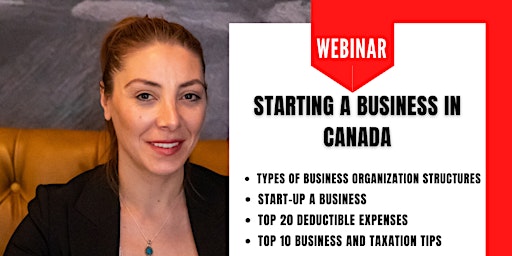 STARTING A BUSINESS IN CANADA WEBINAR primary image