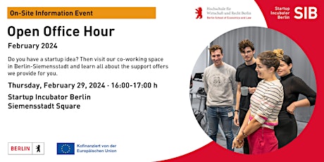 Hauptbild für Do you have a startup idea? Come to the Open Office Hour - February 2024