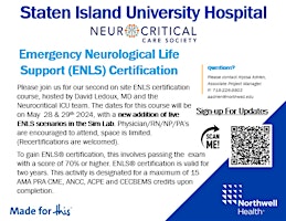 Imagem principal do evento 2024 Emergency Neurological Life Support (ENLS) Certification