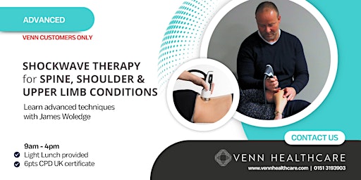 Primaire afbeelding van SHOCKWAVE THERAPY FOR SPINE, SHOULDER  & UPPER LIMB CONDITIONS