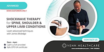 SHOCKWAVE THERAPY FOR SPINE, SHOULDER  & UPPER LIMB CONDITIONS primary image