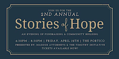 Imagen principal de 2nd Annual Stories of Hope