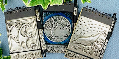 Immagine principale di Embossed Pewter Notebook and Pen 