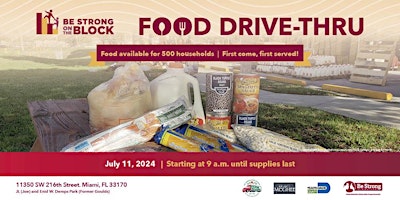 Imagem principal do evento Be Strong International's July Food Drive 2024