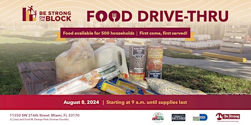 Immagine principale di Copy of Be Strong International's August Food Drive 2024 