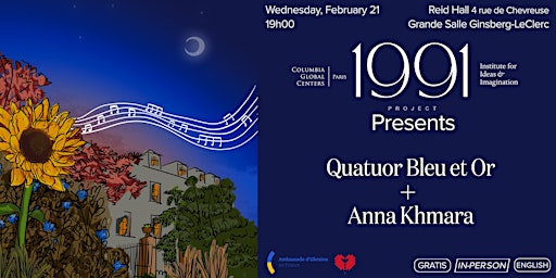 Immagine principale di 1991 Project Presents: Quatuor Bleu et Or and Anna Khmara 