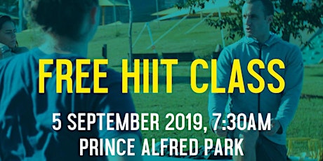 FIA Fitnation - Free HIIT Class - Thursday 5 September, 2019 primary image