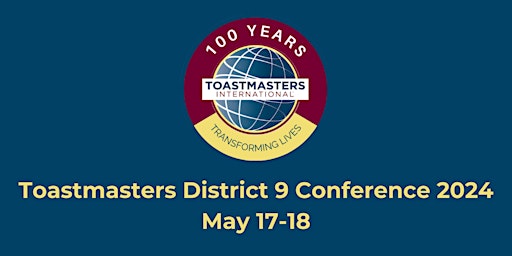 Primaire afbeelding van Toastmasters  District 9 2024 Conference