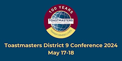 Primaire afbeelding van Toastmasters  District 9 2024 Conference