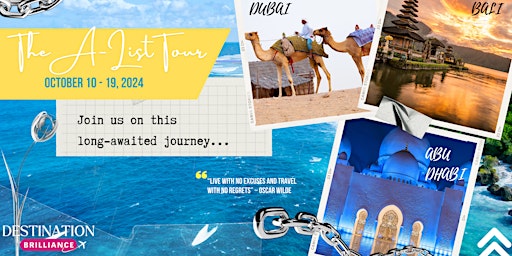 Hauptbild für The A-List Tour: Dubai, Bali, & Abu Dhabi - Oct 2024
