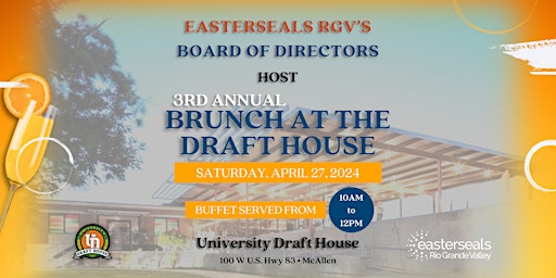 Primaire afbeelding van Easterseals RGV's 3rd Annual Brunch at the Draft House