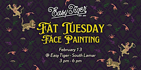 Imagen principal de Fat Tuesday Face Painting at Easy Tiger