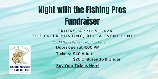 Image principale de Night with the Fishing Pros Fundraiser