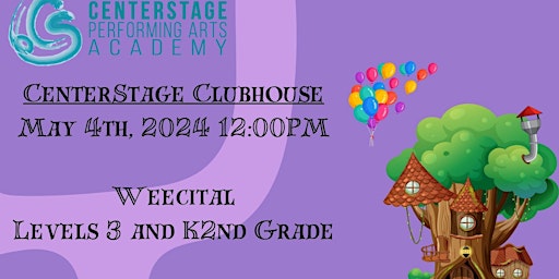 Primaire afbeelding van Weecital 2024 - CenterStage Clubhouse - CenterStage PAA -  Saturday 12:00PM