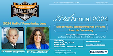 Primaire afbeelding van 33rd Annual Engineers-Week Silicon Valley Hall of Fame Awards Ceremony!