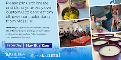 Image principale de Custom Candle Making Workshop with Moss Hill