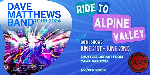 CAMP BAR- DMB Shuttle to Alpine (SATURDAY) primary image