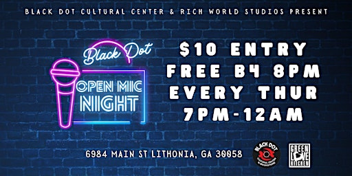 Black Dot Open Mic Night - Free Before 8PM primary image