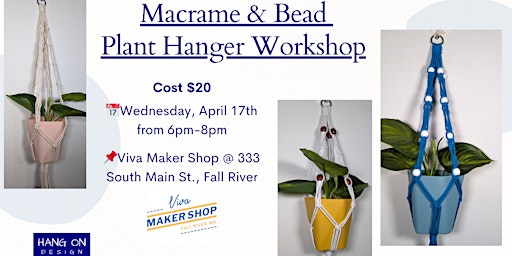 Image principale de Macrame and Bead Plant Hanger Workshop