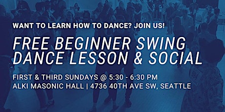 FREE 1-Hour Beginner Swing Partner Dance Lesson & FREE Social Dance!