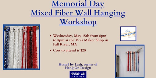 Primaire afbeelding van Memorial Day Mixed Fiber Wall Hanging Workshop