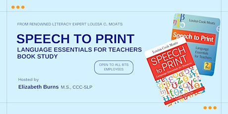 Speech to Print Book Study