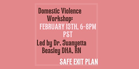 Image principale de Domestic Violence Workshop: Safe Exit Planning