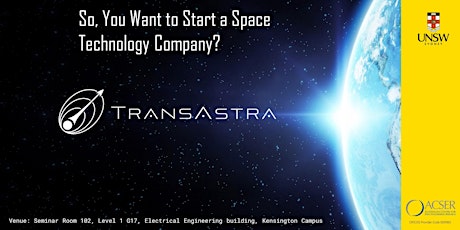 Imagem principal do evento So You Want to Start a Space Technology Company?
