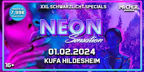 Imagem principal do evento NEON SENSATION VOL. 2 | Schools out Edition | 01.02.24  Kufa Hildesheim