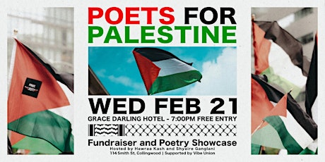 Primaire afbeelding van Poets for Palestine #2: Poetry Showcase and Fundraiser