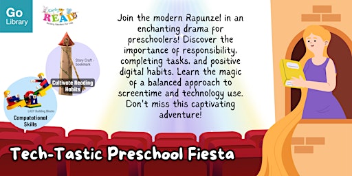 Imagen principal de Tech-Tastic Preschool Fiesta: Rapunzel's Digital Adventure