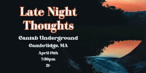 Primaire afbeelding van Late Night Thoughts at Cantab Underground