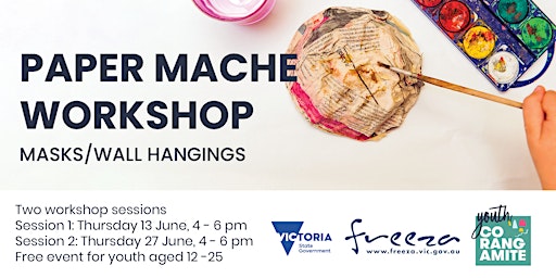 Imagem principal do evento Paper Mache Workshop (Free) - Two sessions