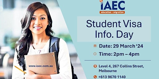 Image principale de Student Visa Info Session