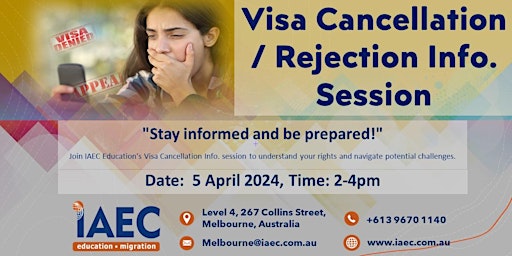 Imagen principal de Visa Cancellation info session