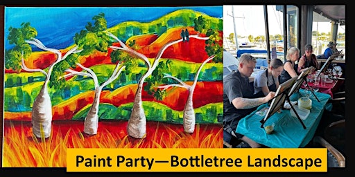 Primaire afbeelding van Paint Party - Bottle Tree Landscape