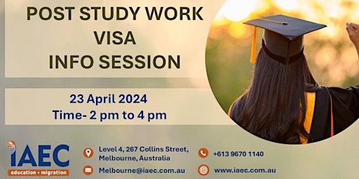 Primaire afbeelding van POST STUDY WORK VISA- Info Session