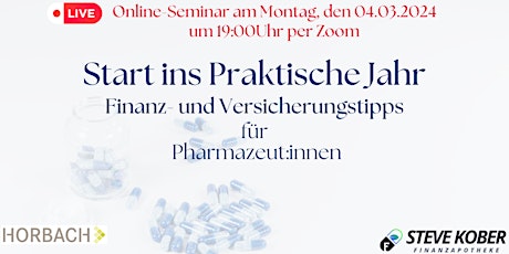 Image principale de Start in Praktische Jahr - Finanz & Versicherungstipps für Pharmazeut:innen