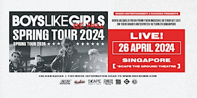 Imagem principal do evento Boys Like Girls Live In Singapore 2024 (2nd Show@Scape)