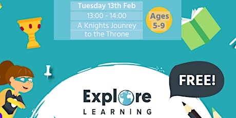 Imagem principal do evento A  Knight's Journey to the Throne  - Explore Learning Workshop