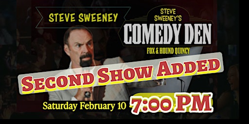 Steve Sweeney at the Comedy Den, Feb 10 (7PM) primary image