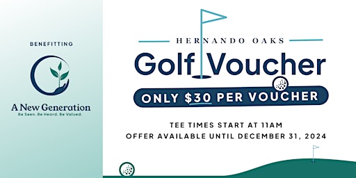 Primaire afbeelding van $30 Golf Voucher (Hernando Oaks)