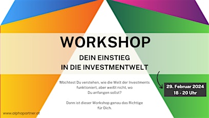 Workshop - Dein Einstieg in die Investmentwelt primary image