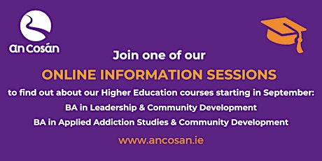 An Cosán Online Information Sessions for Adult Education